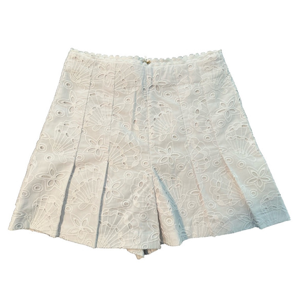 NWT LILLY PULITZER WHITE SEALIFE EYELET HIGH WAISTED SHORTS